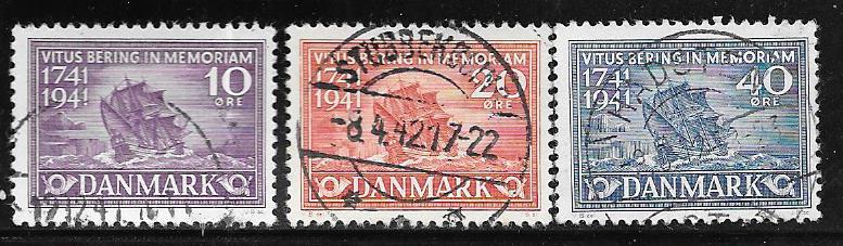 Denmark #277-279  set complete    (U)  CV $1.00