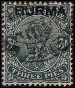 Burma 1 - Used - 3p George V (1937)