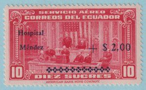 ECUADOR CB5 AIRMAIL SEMI-POSTAL  MINT HINGED OG * NO FAULTS VERY FINE! - TEY