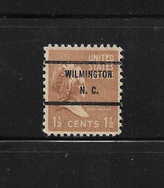 US Bureau Precancels: Wilmington, NC, #805-71; 1½¢ 1938 Prexy; PSS CV $1