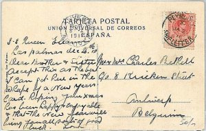 21139 - SPAIN España - POSTAL HISTORY -  PAQUEBOT Postmark: PLYMOUTH SHIP LETTER