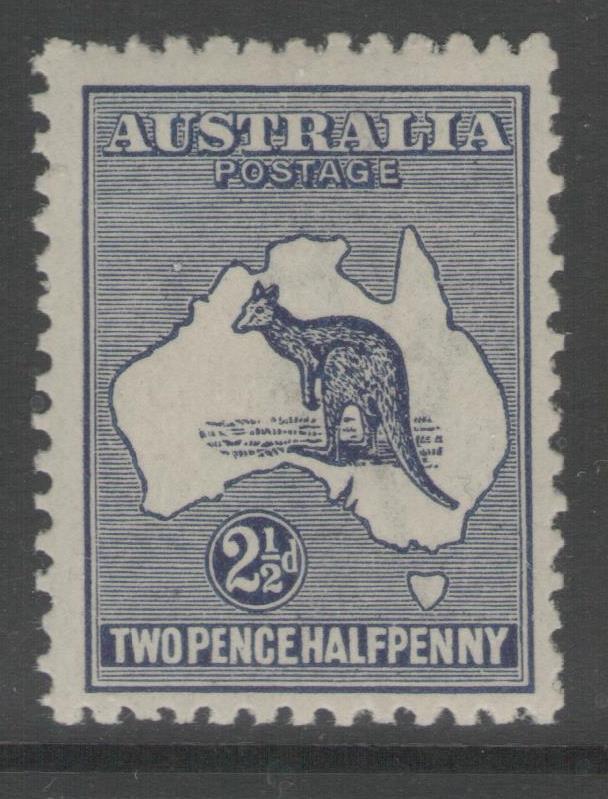 AUSTRALIA SG36b 1919 2½d DEEP INDIGO MTD MINT