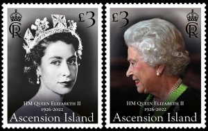 ASCENSION ISLAND 2023 QUEEN ELIZABETH II MEMORIAL 1926-2022 ROYALTY