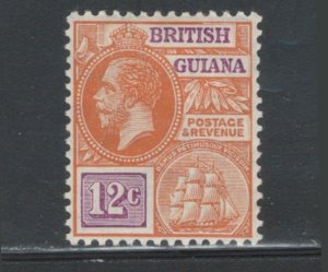 British Guiana 1913 King George V & Seal of Colony 12c Scott # 183 MH