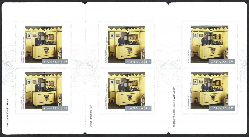 Canada #2633a $1.10 Canadian Photography (2013). Booklet of 6 stamps. MNH