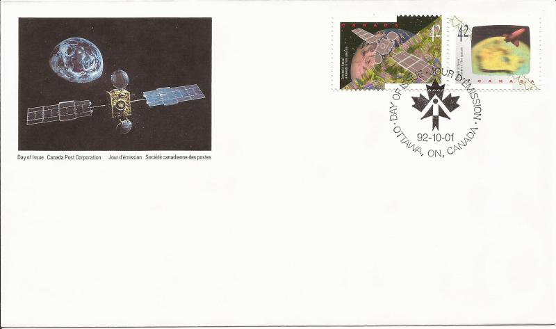 1992 Canada FDC Sc 1442a - Canada in Space