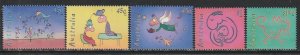 1998 Australia - Sc 1685-9 - MH VF - 5 single - Cartoons