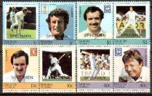 Tuvalu - Nanumea 1984 Cricketers (Leaders of the World) s...
