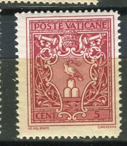 VATICAN; 1940 early Coronation Anniv. issue fine MINT MNH 5c. value