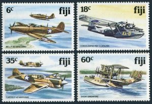 Fiji 454-457,MNH.Michel 448-451. WW II Aircraft,1981.Aircobra,Catalina,Warhawk,