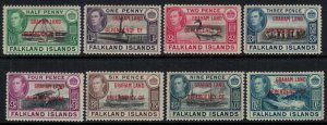 Falkland Is. #2L1-8*  CV $28.20