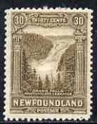 Newfoundland 1931 Grand Falls 30c mounted mint, SG 208