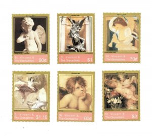 St. Vincent 1997 SC# 2512-7 Christmas Art, Paintings - Set of 6 Stamps - MNH