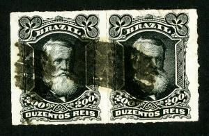 Brazil Stamps # 73 XF Used Pair Scott Value $35.00