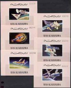 Ras Al Khaima 1972 Skylab imperf set of 6 imperf deluxe s...