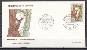 Ivory Coast, Scott cat. 274. Fauna Protection issue. First day cover. ^