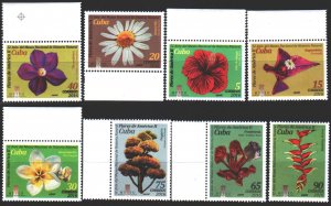 Cuba. 2016. 6114-21. Flowers, flora. MNH.