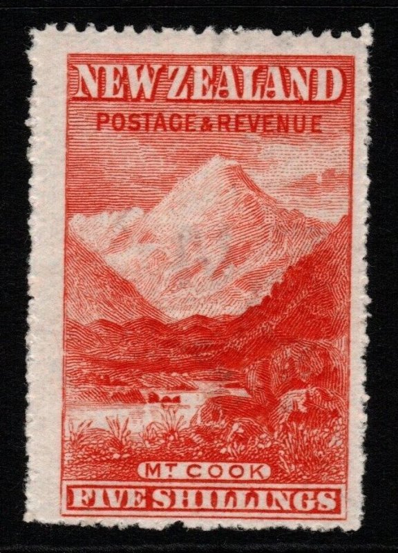 NEW ZEALAND SG329ba 1906 5/= DULL RED p14 WMK UPRIGHT MTD MINT 