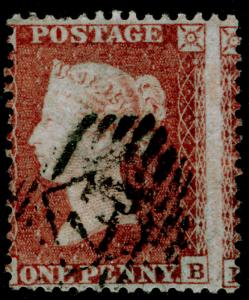 SG22, 1d red-brown, SC14 DIE I, USED. Cat £90.