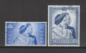 Great Britain 1948 SG 493/4 USED Cat £40.20