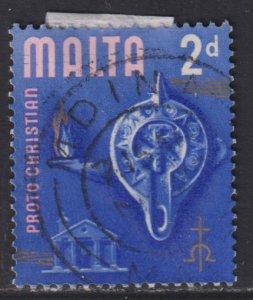 Malta 315 Proto-Christian Lamp, Roman Temple, Chrismon 1965