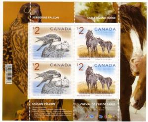 Canada - # 1692b FALCON & HORSE  SOUVENIR SHEET - MNH