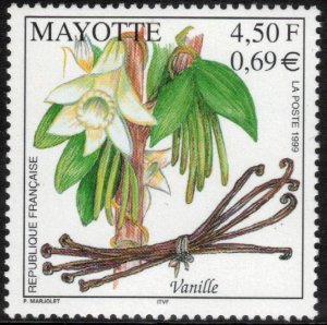 MAYOTTE 1999 Vanilla Plant; Scott 130; MNH