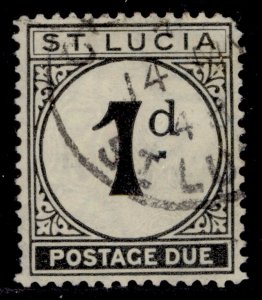 ST. LUCIA GV SG D3, 1d black, USED.