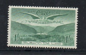 Ireland Sc C5 1948 1 / green airmail stamp mint