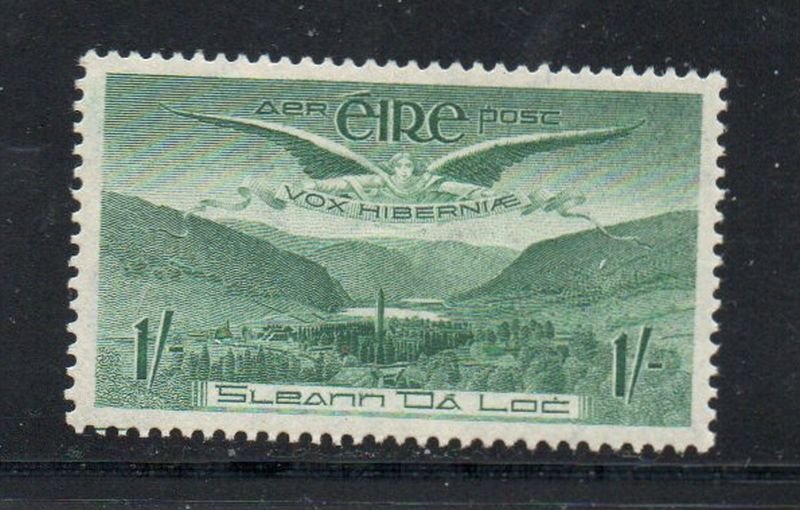 Ireland Sc C5 1948 1 / green airmail stamp mint