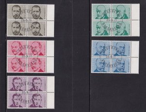 Switzerland   #535-539  cancelled 1971 physicians in blocks of 4