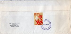 DRAKE'S ISLAND 1981 Cover send to UK Special Post Mark Postal History