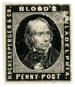 (I.B) US Local Post : Blood's Penny Post (Philadelphia)