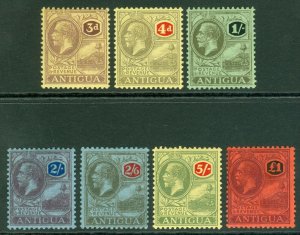 SG 55-61 Antigua 1921. 3d-£1 set of 7. Lightly mounted mint CAT £300