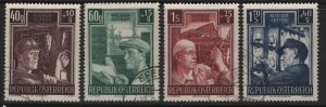 AUSTRIA  B273-B276  USED  MINER & MINE SET 1951