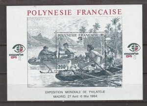 French Polynesia  Scott#  C207  MNH  S/S  (1984 ESPANA '84)