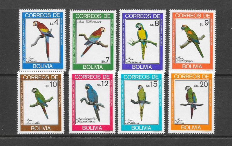 BIRDS - BOLIVIA #661-8  MNH