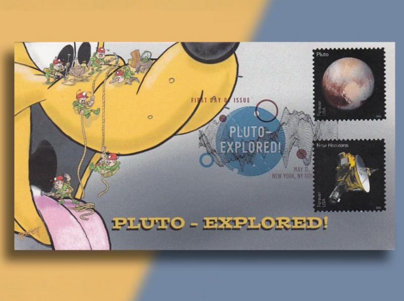 Little Bugs Explore the Wrong Pluto!  Seen on This Cachetoon FDC with DCP!