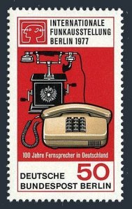 Germany-Berlin 9N409, MNH. Michel 549. Telephone in Germany-100, 1977.