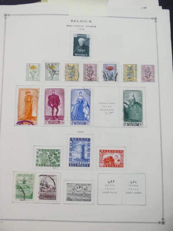 EDW1949SELL : BELGIUM Very clean Mint & Used collection on album pages Cat $2355
