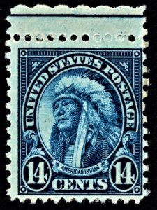 US 695 MNH F 14 Cent American Indian Single