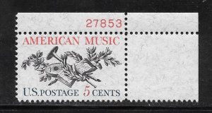 #1252 MNH Plate # Single