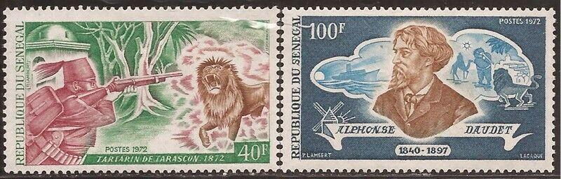 Senegal - 1972 Novelist Alphonse Daudet - 2 Stamp Set - Scott #362-3