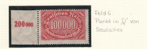 Germany - 1923 Oval 100000M specialized collection of varieties Mi# 257 - MNH