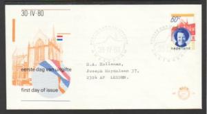 Netherlands 1980 Typed FDC BIN 1483