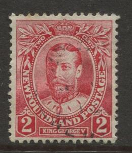 Newfoundland - Scott 105 -Royal Family Issue - 1911 - Used - Single 2c Stamp