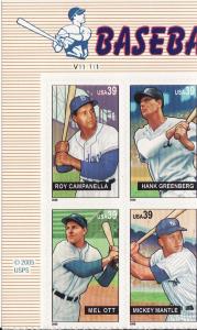 4080-83 Baseball Sluggers 39c UL PB4 V111111