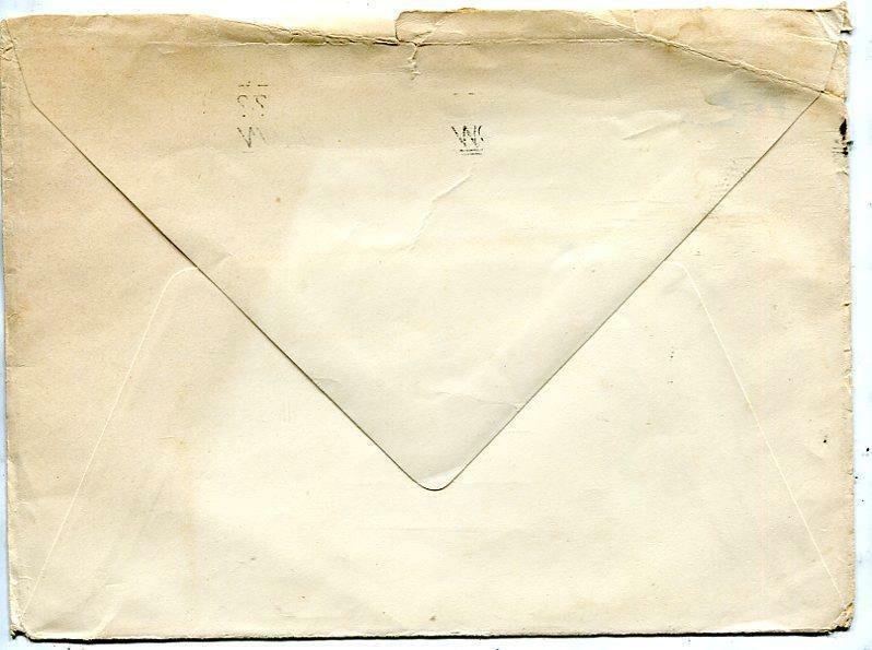 Great Britain 1955 Cover Revenue stamp from Altrincham Cheshire to USA 9508