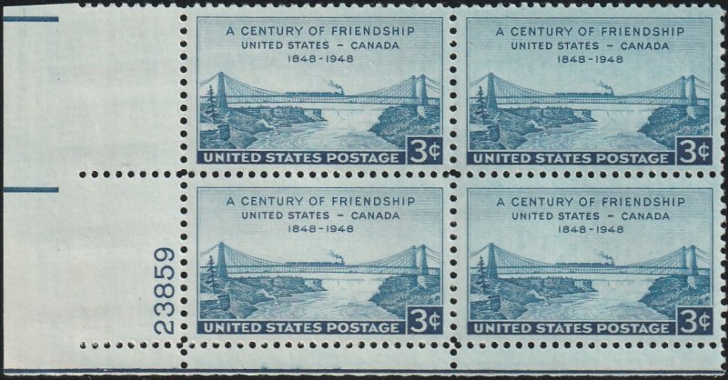 961 MNH LL PB(4) United States-Canada Friendship - no per item S&H fee