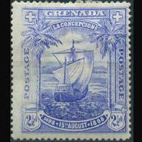 GRENADA 1898 - Scott# 47 Columbus Ship Set of 1 LH